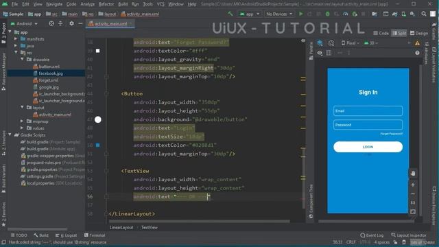Android UI Design Tutorial | Login & Register Screen UI Design | UiUX Tutorial