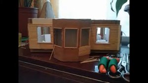 Макет дома из зубочисток