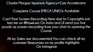 Charlie Morgan Imperium Agency+Gym Accelerator Course download