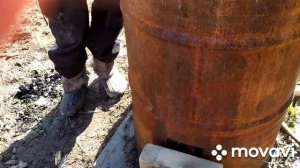 Тандыр из бочки своими руками.Обзор.Шашлык и грибы в тандыре.