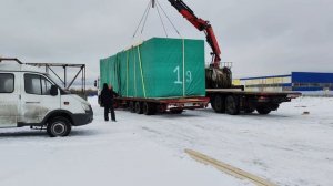 Модульный дом. Отгрузка комплекта дома с производства. Ленинградская область.