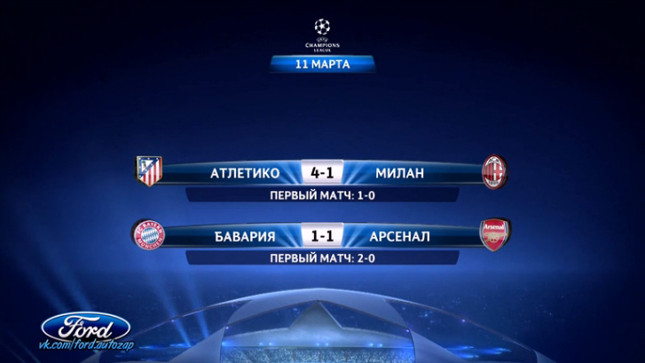 Обзор матчей Лиги Чемпионов 12/03/2014 HD720 1/8 finale UEFA Champions League @ford.autozap