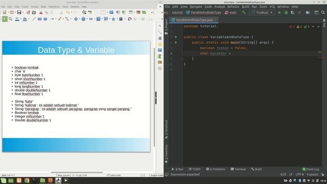Tutorial Java 1 - Tipe Data & Variabel - Bahasa Indonesia смотреть онлайн