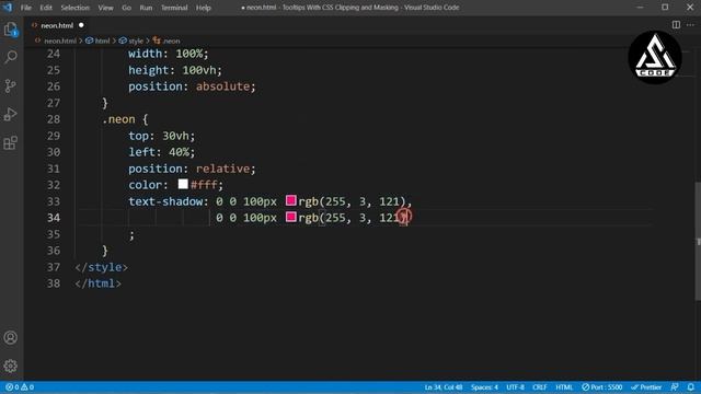 NEON TEXT AND ANIMATION EFFECT - USING HTML AND CSS