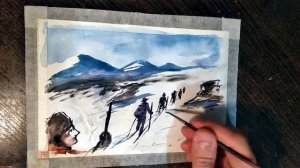 Рисуем Перевал Дятлова\ Paint Dyatlov Pass\Watercolor painting