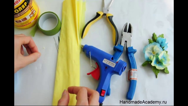 ✿Как Сделать Анютины Глазки. Цветы из ткани своими руками мастер класс смотреть онлайн