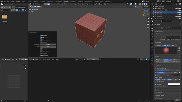 Chapter 2 - Starting with Blender (3.2), Lecture 15- Lecture 09 Modeling a dice