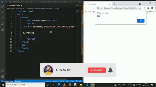 Confirm box  | JavaScript in Hindi