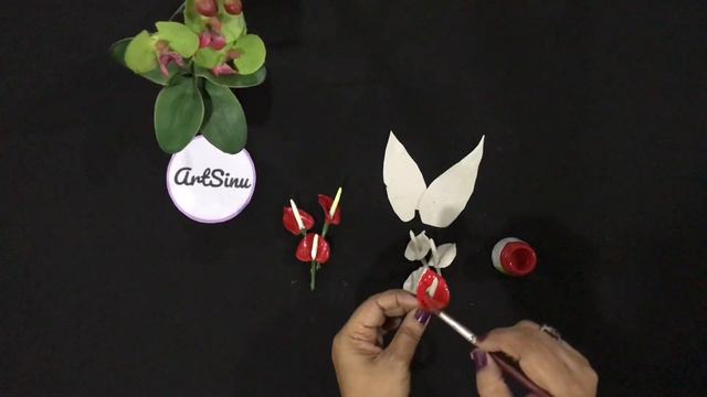 Bottle craft/Air Dry Clay Anthurium flowers / Macrame thread смотреть онлайн