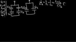 Найти общую емкость конденсаторов, включенных по схеме, изображенной на рис. 81. Емкости конденсато