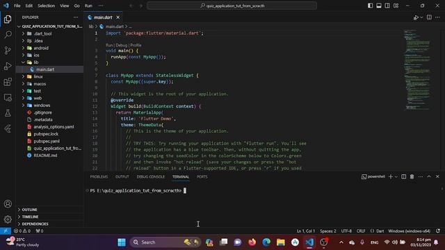 Getting Started with Flutter: Building a Quiz App - Project Setup (Part 1)