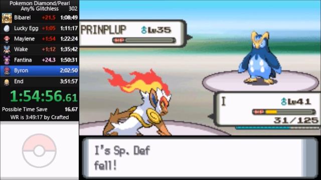 Pokemon Pearl Any% Glitchless Speedrun in 3:44:57 смотреть онлайн