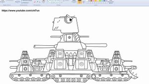 Как Нарисовать Танк Советского монстра КВ-44 - Мультики про танки