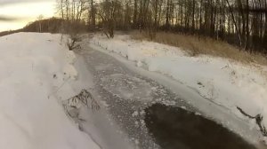 Съемка с воздуха: Замерзшие ручьи в Москве