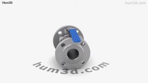 Flanged Ball Valve 3D model by Hum3D.com