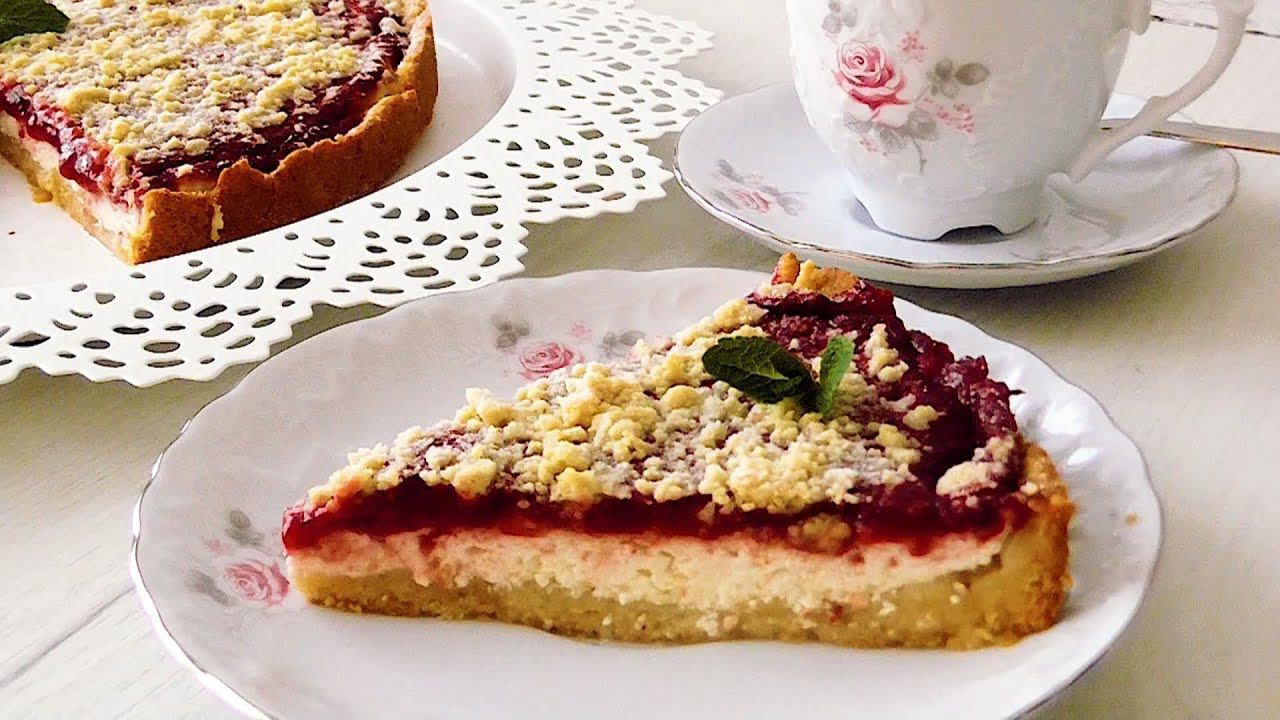 ПЕСОЧНЫЙ ПИРОГ С ТВОРОГОМ И ЯГОДАМИ! *** SHORTCRUST PIE WITH COTTAGE CHEESE AND BERRIES! смотреть онлайн