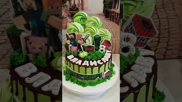 Торт Майнкрафт.