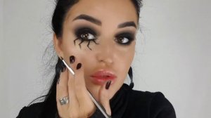 Простая и крутая идея макияжа на Хэллоуин ? Quick & Easy Halloween spider makeup look ?