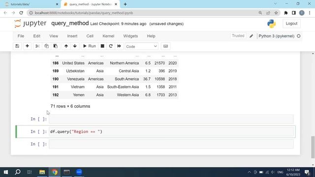 PYTHON PANDAS TUTORIAL #19 -   FILTER A DATAFRAME WITH THE QUERY METHOD