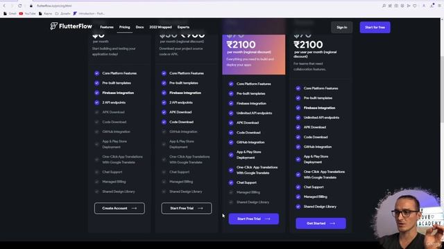 1. FLutterFlow - Pricing