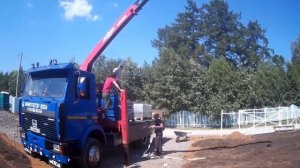 маз-5337 с манипулятором  .Был интересный заказ