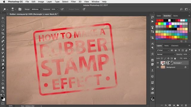 How to make a rubber stamp effect