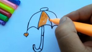 Bolalar uchun soyabon rasm chizish / Drawing Umbrella for Children / Рисование зонтик для детей