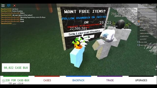 ROBLOX - CASE CLICKER CODE - BLACK IRON DOMINO CROWN смотреть онлайн