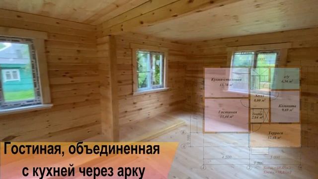 Деревянный дом из профилированного бруса камерной сушки.