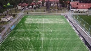 Укладка  искусственного газона  для футбольного поля