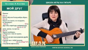 Кавер + Аккорды "МОЙ ДРУГ" (Л. Агутин).  Красивая песня под гитару. Уроки игры на гитаре