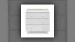 Delta Children Ava 3 Drawer Dresser with Changing Top, White