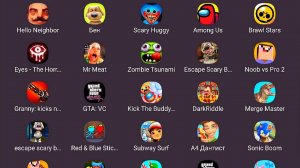 Escape Scary Ben,Granny Neighbor,Poppy Playtime,Slenderman,Sonic Dash