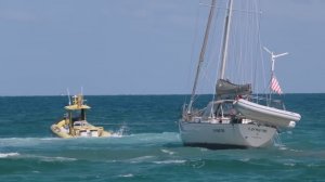 Аварийные ситуации - Посадка на мель - Снятие с мели крейсерской яхты буксирами