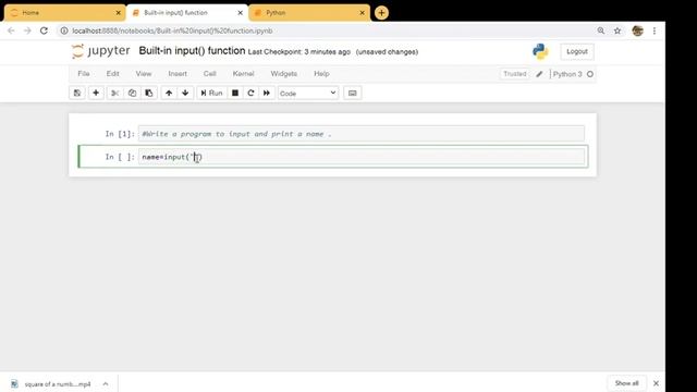 Built in input function python