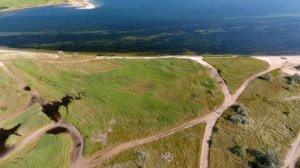 Бердянская дальняя коса. Как пройти к морю? Дорога через залив. Вид с высоты. Аэросъёмка ☀SunVideo