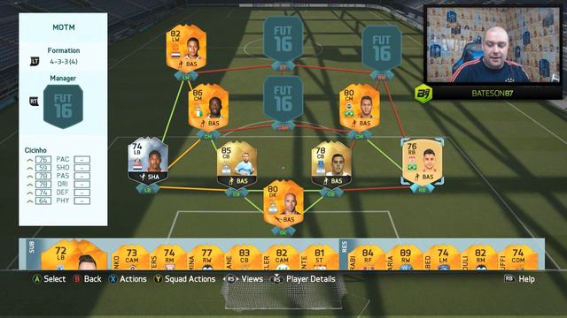 SUPER MOTM SQUAD BUILDER! w DEPAY UP JONAS and TOURE!  FIFA 16