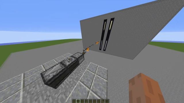 Квантовый опыт Юнга, эксперимент с двумя щелями в Minecraft