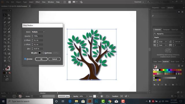 How to Apply Drop Shadow In Illustrator CC-2020 смотреть онлайн