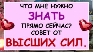 ? ЧТО МНЕ НУЖНО ЗНАТЬ ПРЯМО СЕЙЧАС? СОВЕТ ОТ ВЫСШИХ СИЛ. ?