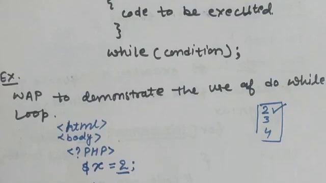 PHP Do while Loop смотреть онлайн