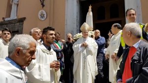 Frattamaggiore...Commiato Effige Madonna di Fatima dalla Basilica Pontificia San Sossio