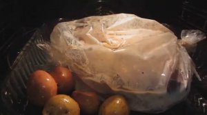 Бедро индейки запеченное в рукаве с гарниром из шампиньонов и картофеля!