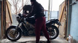 Первый запуск Honda Bros 650 после зимы
