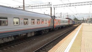 Отправление ЭП20-011 со скорым поездом №108Я "Дневной экспресс" сообщением Москва-Вологда