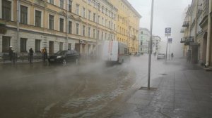 Прорыв горячей воды на 5 й Советской, Санкт Петербург
