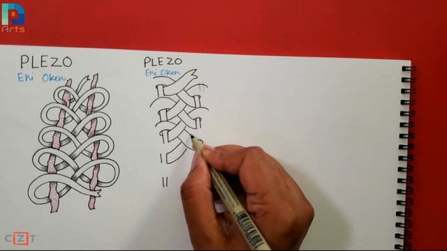 How to draw tangles - Knots & Weaving Tangles - Draw with CZT - Tangle Marathon - Day #30 смотреть онлайн