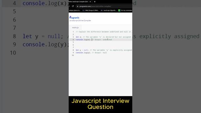 JavaScript Explained The Difference Between 'undefined' and 'null'