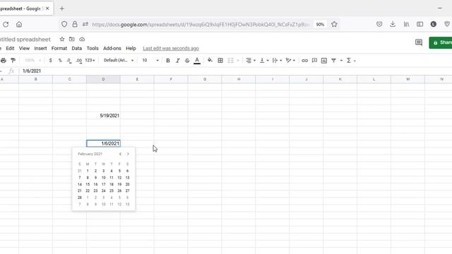 How to Insert Date Picker in Google Sheets