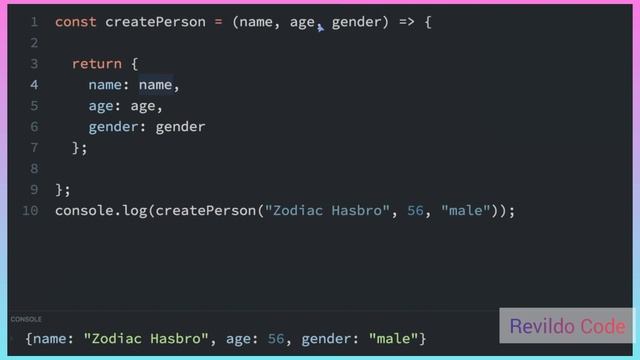 Concise Object Literal declarations using simple fields in javascript |#javascript | #Revildo_code
